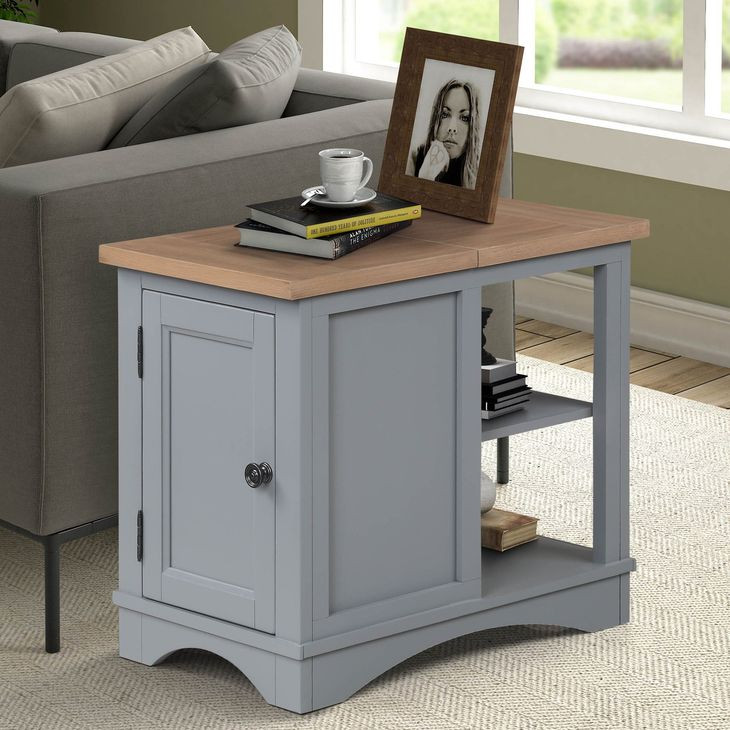 Americana Modern Dove Chairside End Table