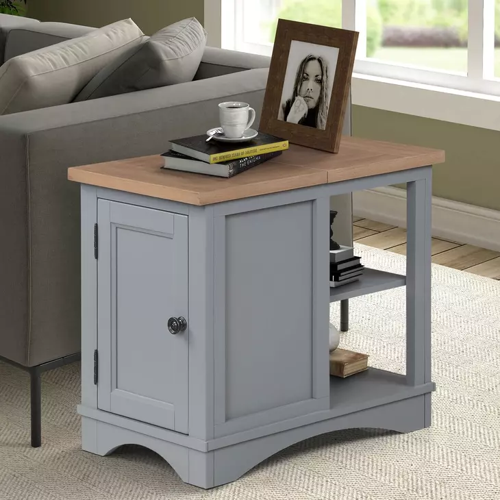 Americana Modern Dove Chairside End Table