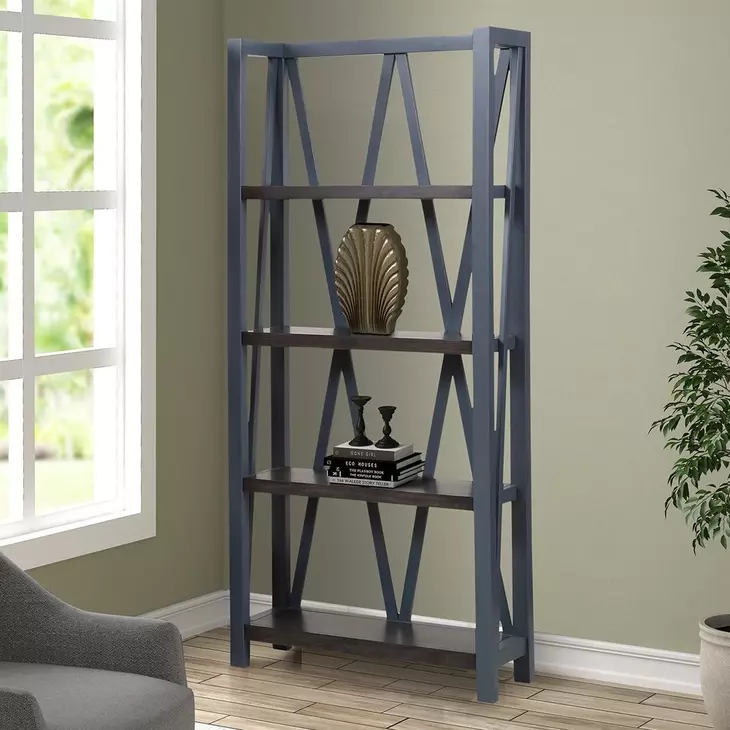 Nantucket Denim Etagere Bookcase