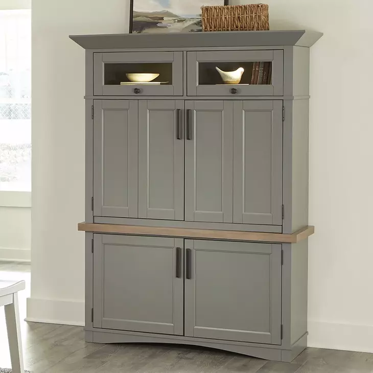 Americana Modern Dove Workstation With LED Light