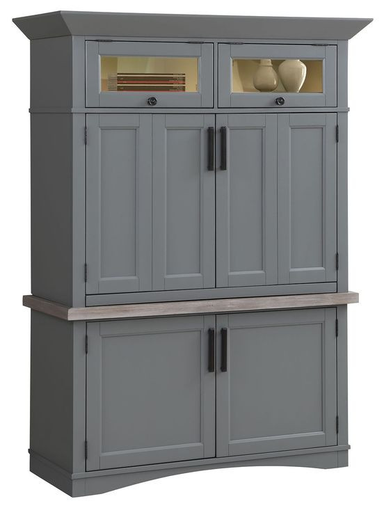 Americana Modern Dove Workstation With LED Light