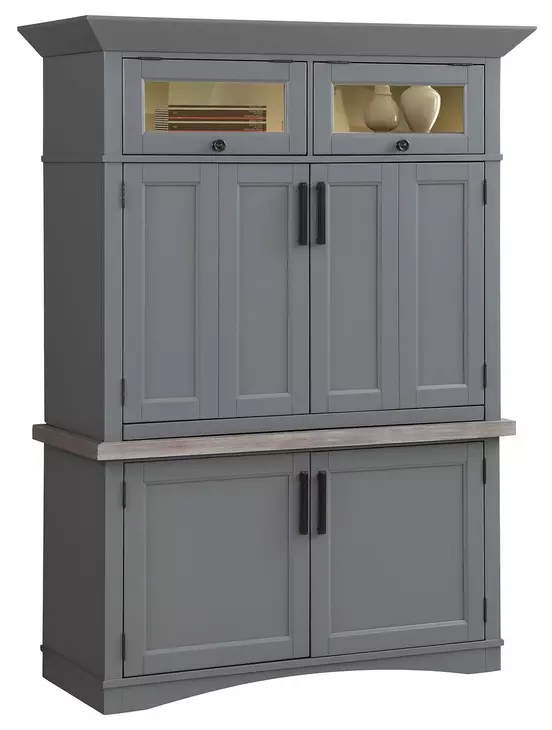 Americana Modern Dove Workstation With LED Light