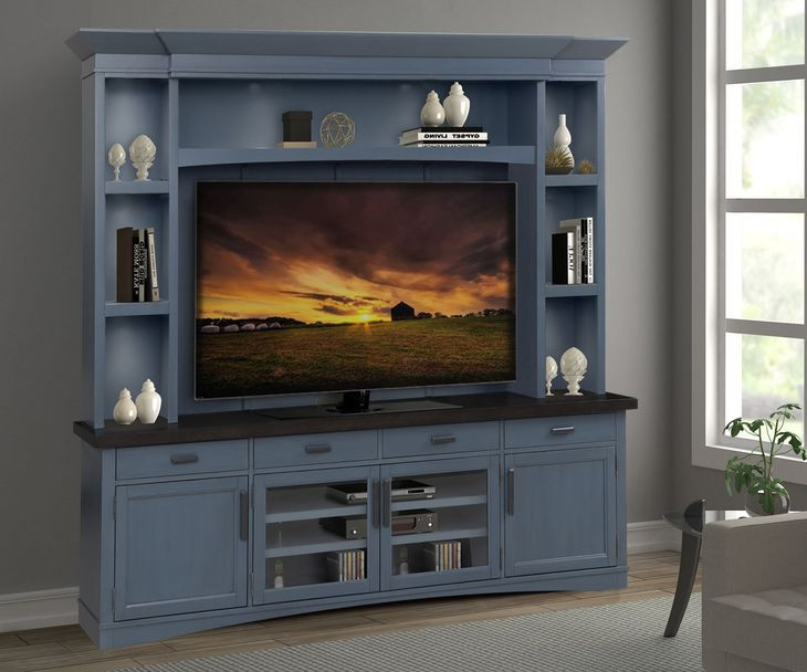 Americana Modern Denim Entertainment Wall