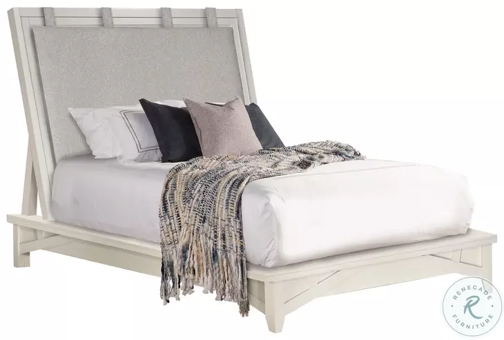 Nantucket Cotton Queen Upholstered Panel Bed