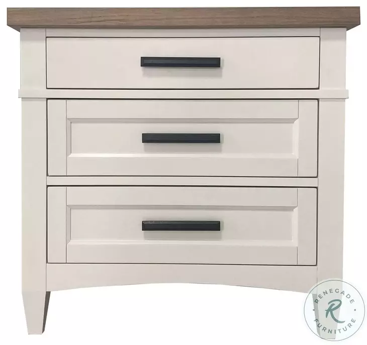 Nantucket Cotton 3 Drawer Nightstand