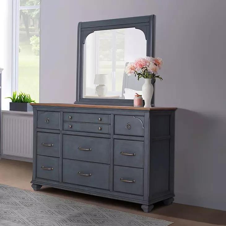 Americana Corduroy Blue Mirror