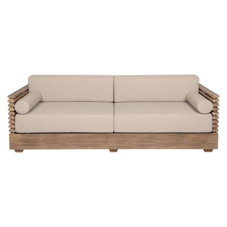Vivid Brown Outdoor 83" Patio Sofa