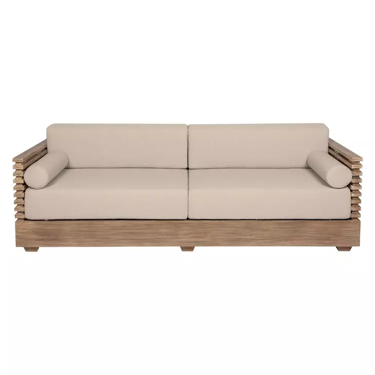 Vivid Brown Outdoor 83" Patio Sofa