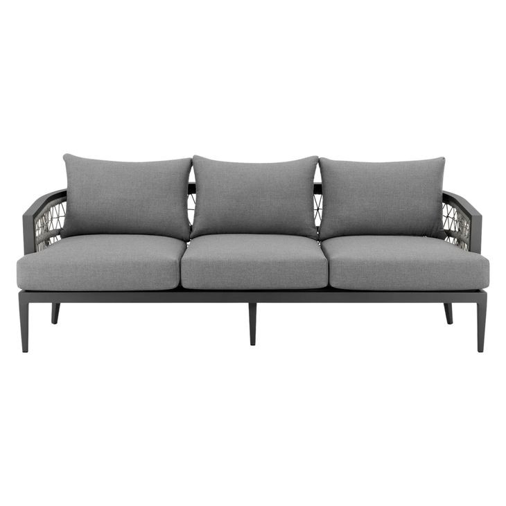 Zella Earl Gray Outdoor 35" Patio Sofa