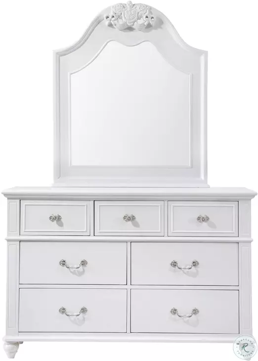 Picket House Furnishings Annie Dresser & Mirror Set, White Picket House Furnishings Annie Dresser & Mirror Set, White