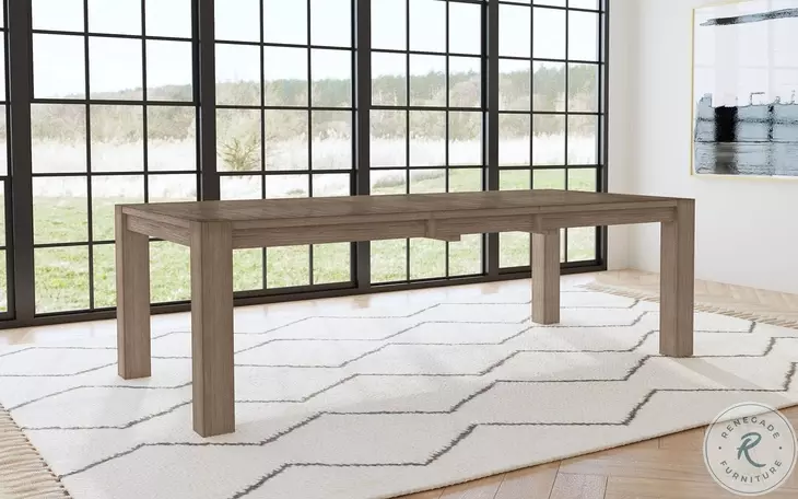 Anacortes Dark Taupe Leg Extendable Dining Table