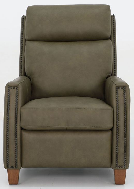 Anaheim Oasis Olive Leather Power Recliner wirh Power Headrest and Power Lumbar