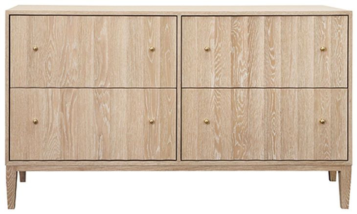 Angus Cerused Oak 4 Drawer Fluted Chest