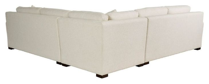 Anna Henequen Ivory Performance Fabric 4 Piece Modular Sectional with Pillows