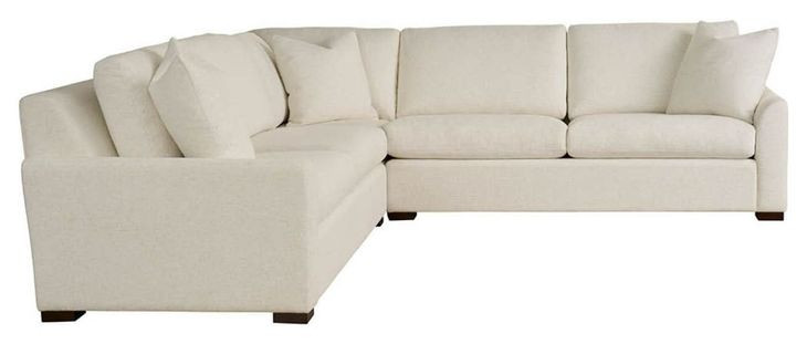 Anna Henequen Ivory Performance Fabric 3 Piece Modular Sectional with Pillows