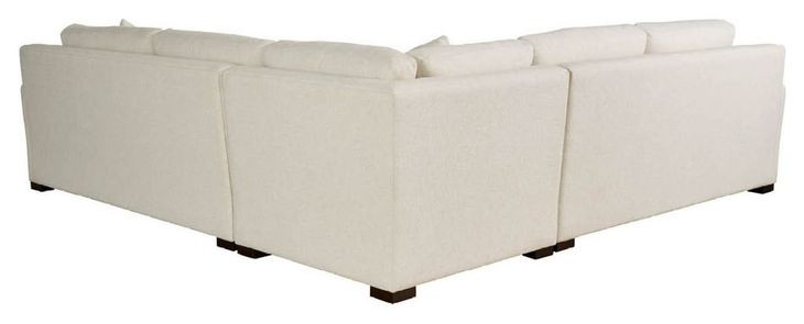Anna Henequen Ivory Performance Fabric 3 Piece Modular Sectional with Pillows