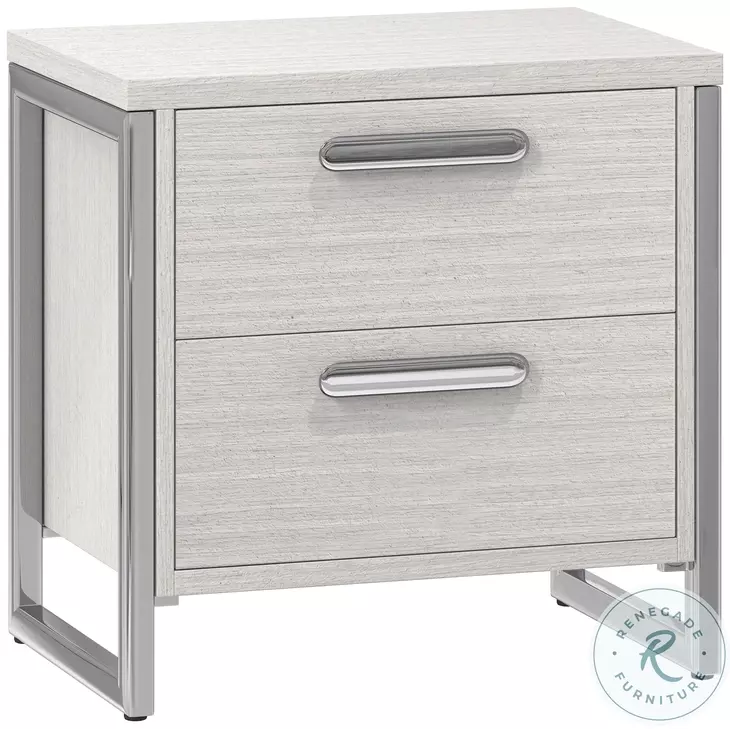 Stratum Mist And Polished Nickel Nightstand