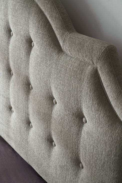 Zest Beige and Black Queen Upholstered Panel Bed