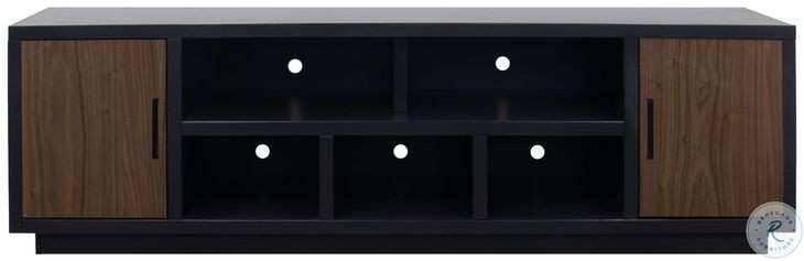 Aria Black And Walnut 85" TV Stand