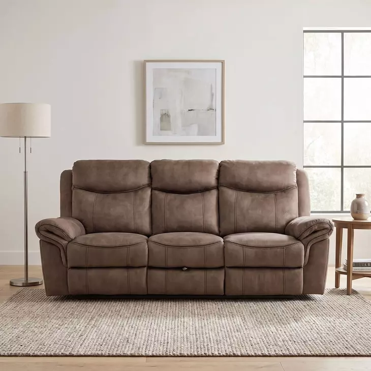 Aram Brown 89" Double Reclining Sofa
