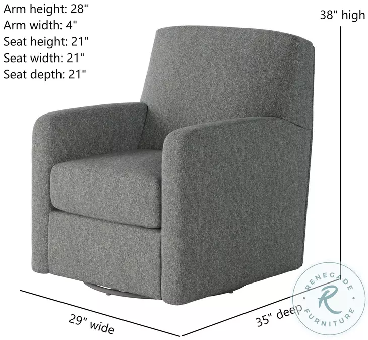 Flash Dance Athens Slate Swivel Glider