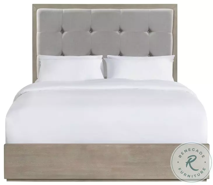 Cadia Grey Queen Upholstered Panel Bed