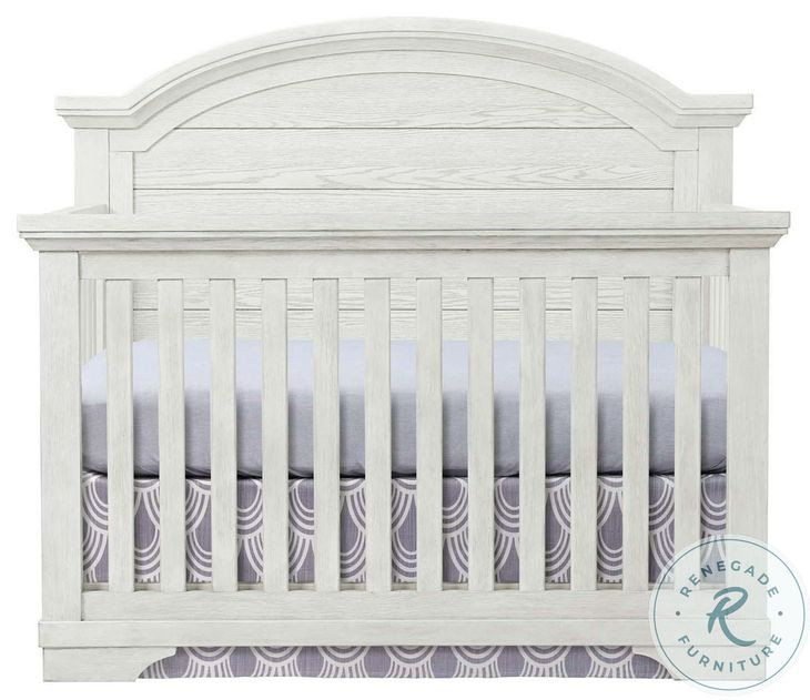 Foundry White Dove Arch Top Convertible Standard Crib