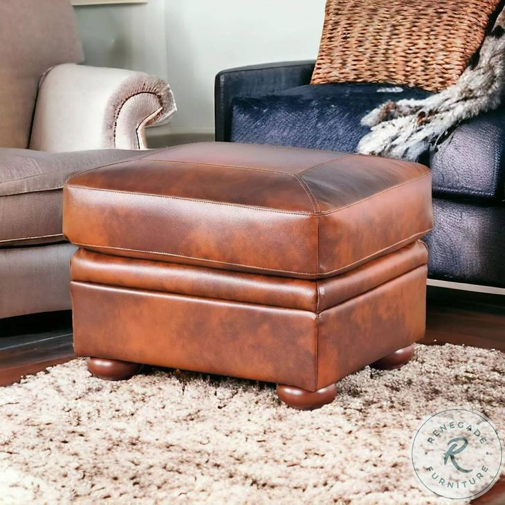 Ardentia Marco Leather Upholstered Rectangular Ottoman