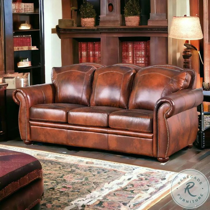 Ardentia Marco Leather Upholstered Living Room Set with Nailhead Trim