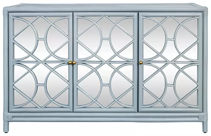 Aria Painted Light Blue 3 Door Buffet