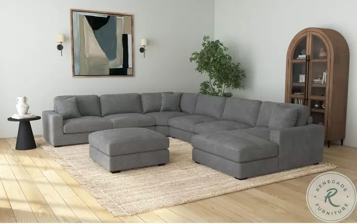 Mesa Charcoal Ottoman