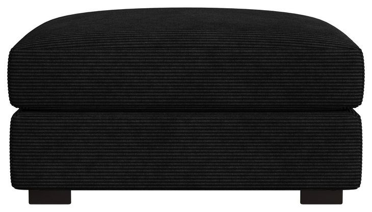 Mesa Black Upholstered Square Modular Ottoman