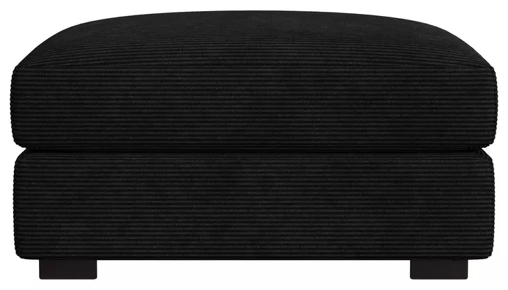 Mesa Black Upholstered Square Modular Ottoman