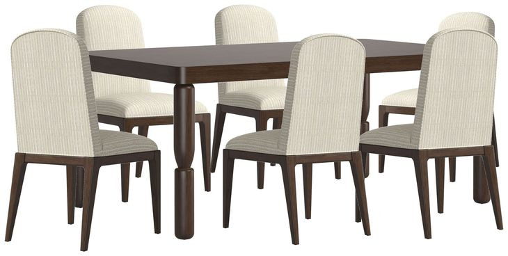 Verge Handcrafted Walnut Extendable Rectangular Dining Room Set