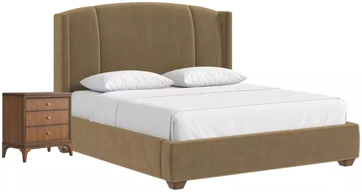 Harbor Camel Upholstered Panel Bedroom Set