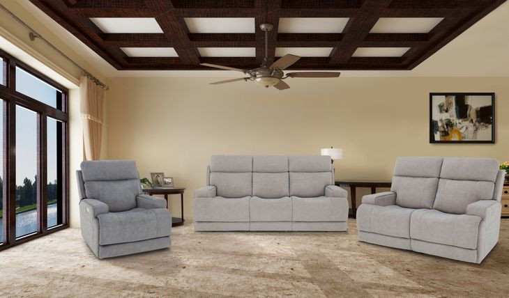 Ashbee Arula Dove Zero Gravity Power Reclining Living Room Set with Power Headrest