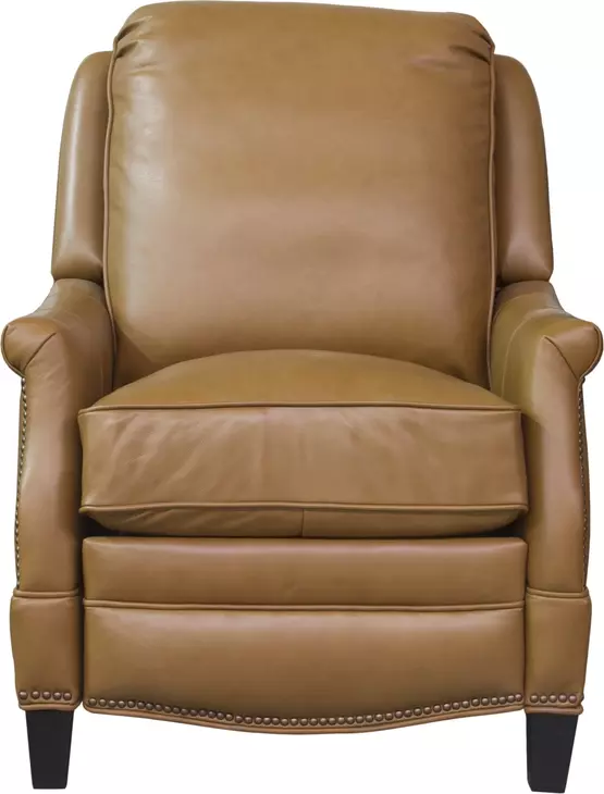 Ashebrooke Shoreham Ponytail Leather Push Thru The Arms Recliner with Nailhead Trim