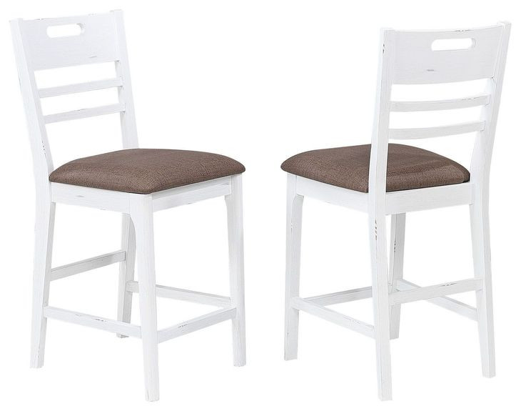 Ashford Brown Handle Grip Back Upholstered Counter Height Stool