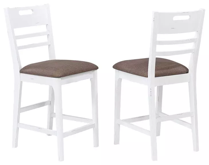 Ashford Brown Handle Grip Back Upholstered Counter Height Stool