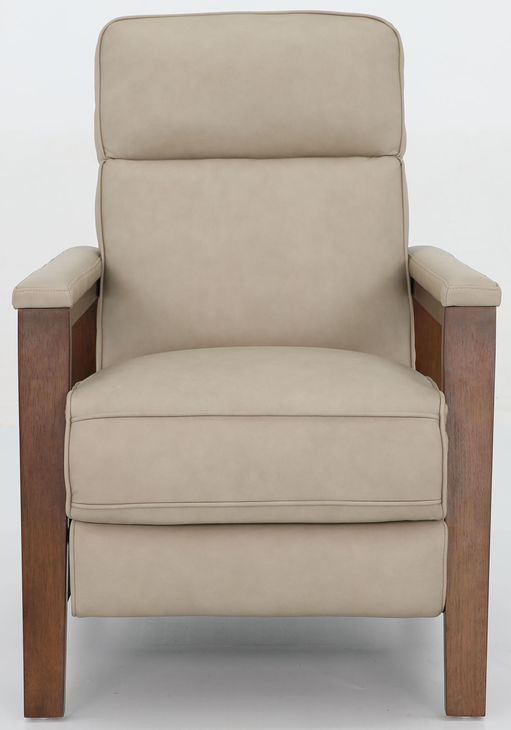 Ashland Cashmere Stone Leather Push Thru The Arms Recliner