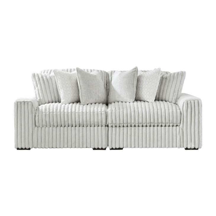 Stupendous Alloy 2 Piece Modular Sectional Sofa with Pillows