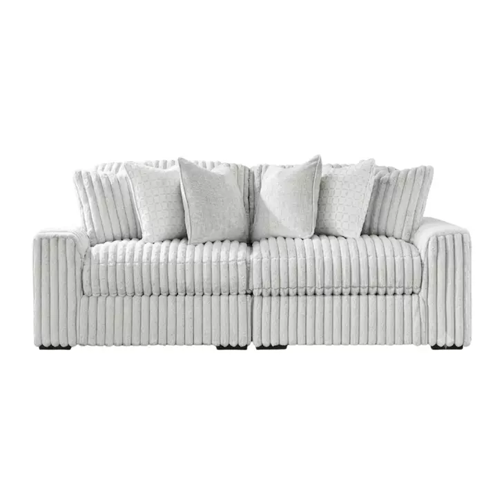 Stupendous Alloy 2 Piece Modular Sectional Sofa with Pillows