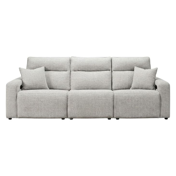 Modmax II Stone Performance Fabric Modular Power Reclining Sofa with USB Charging
