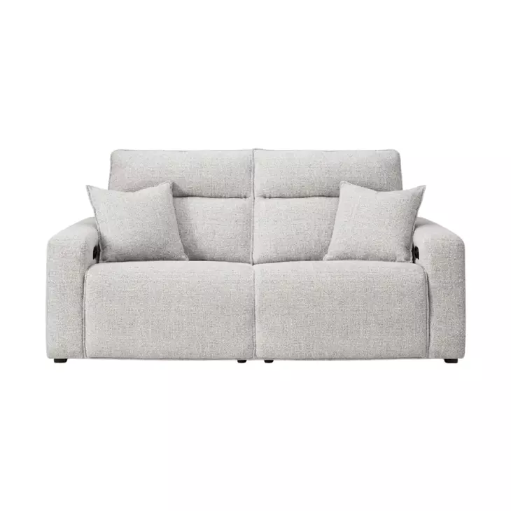 Modmax II Stone Performance Fabric 2 Piece Modular Power Reclining Sectional Loveseat with USB Charging