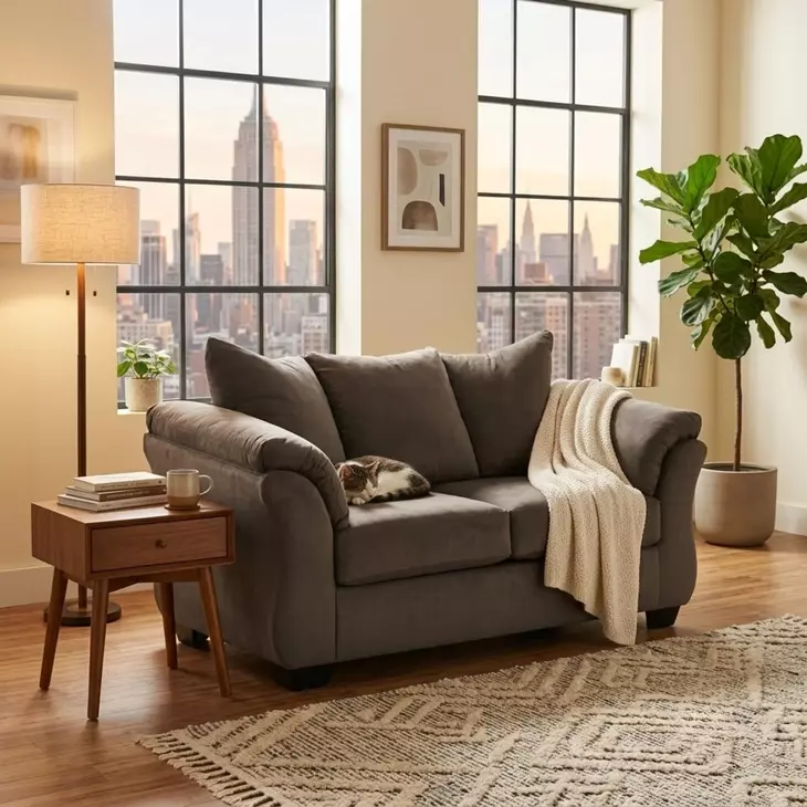 Darcy Cobblestone 64" Loveseat