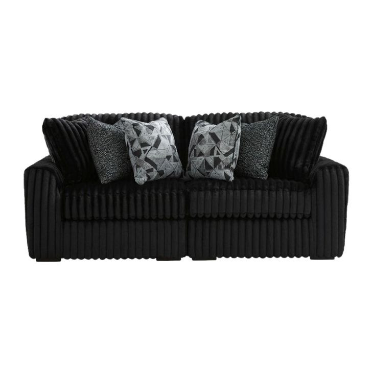 Midnight Madness Onyx 2 Piece Modular Sectional Sofa