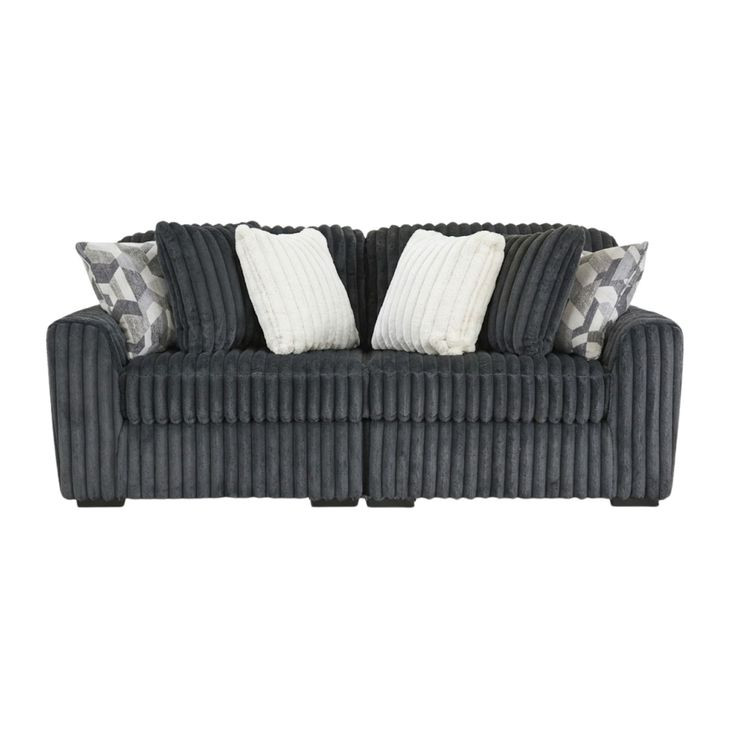 Midnight Madness Gunmetal 2 Piece Sectional Sofa