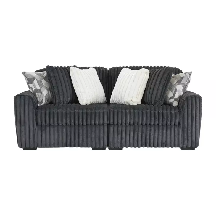 Midnight Madness Gunmetal 2 Piece Sectional Sofa