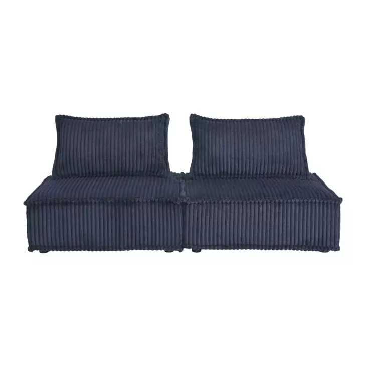 Bales Navy Modular 78" Loveseat