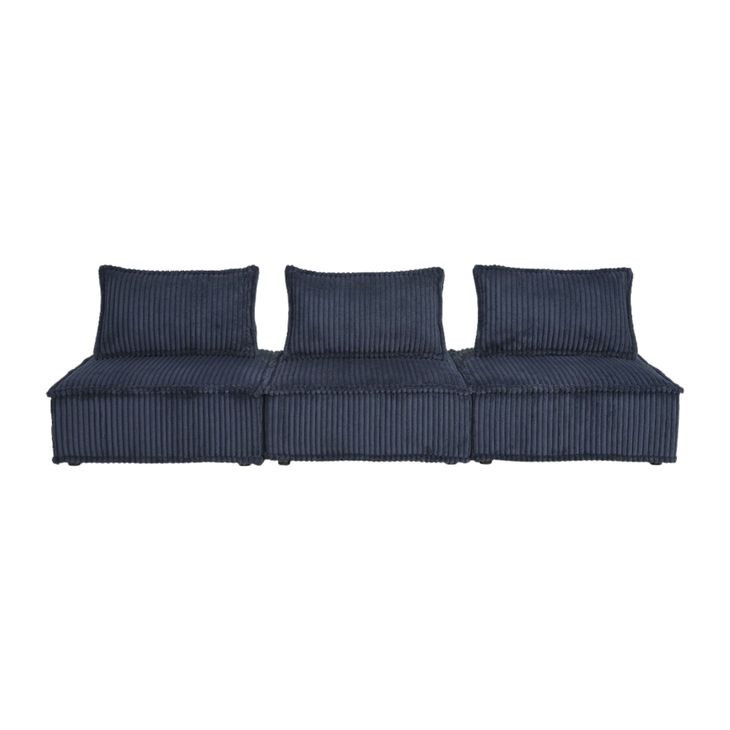 Bales Navy Modular 117" Sofa